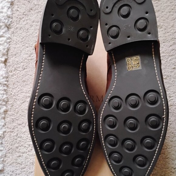 Meermin Men's Brown Rapello Suede Double Monk Strap Shoes Size 8.5 - Picture 4 of 10